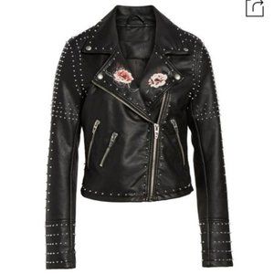 New BLANK NYC Faux Leather Studded Moto Jacket
